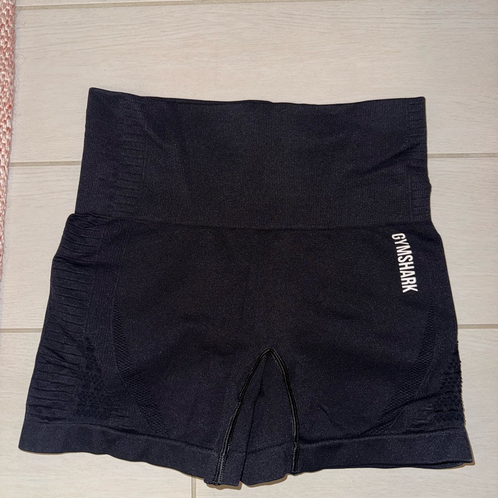 Gymshark Black Athletic Shorts with Wide Waistband